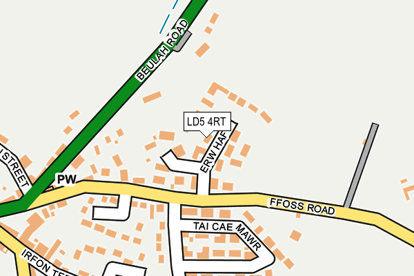 LD5 4RT map - OS OpenMap – Local (Ordnance Survey)