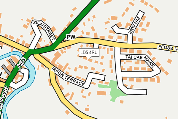 LD5 4RU map - OS OpenMap – Local (Ordnance Survey)