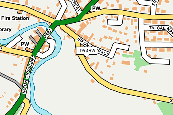 LD5 4RW map - OS OpenMap – Local (Ordnance Survey)