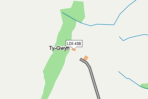 LD5 4SB map - OS OpenMap – Local (Ordnance Survey)
