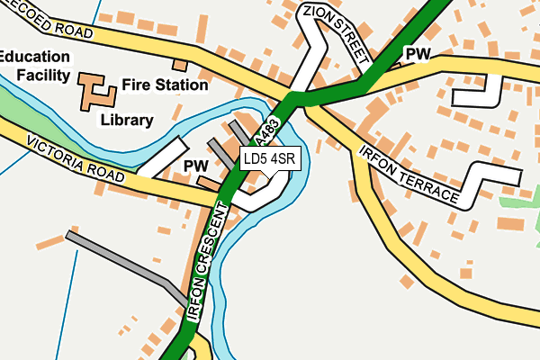 LD5 4SR map - OS OpenMap – Local (Ordnance Survey)