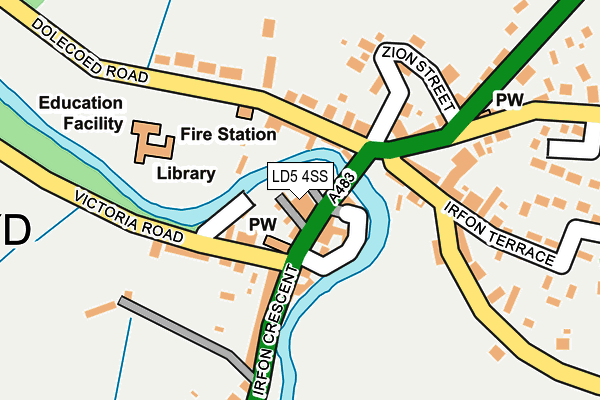 LD5 4SS map - OS OpenMap – Local (Ordnance Survey)