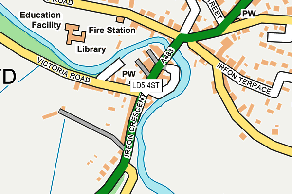 LD5 4ST map - OS OpenMap – Local (Ordnance Survey)