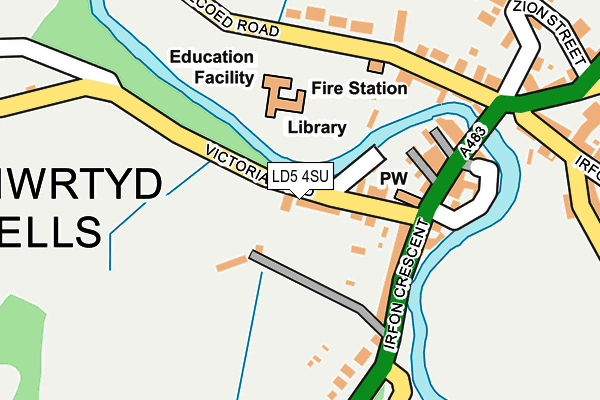 LD5 4SU map - OS OpenMap – Local (Ordnance Survey)