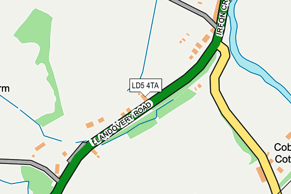 LD5 4TA map - OS OpenMap – Local (Ordnance Survey)