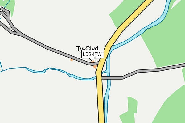 LD5 4TW map - OS OpenMap – Local (Ordnance Survey)