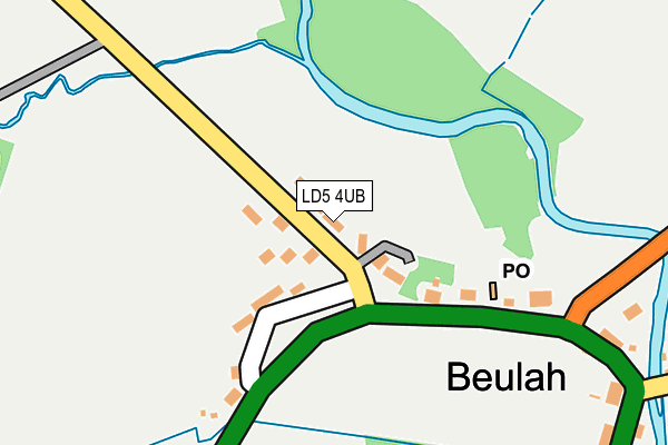 LD5 4UB map - OS OpenMap – Local (Ordnance Survey)