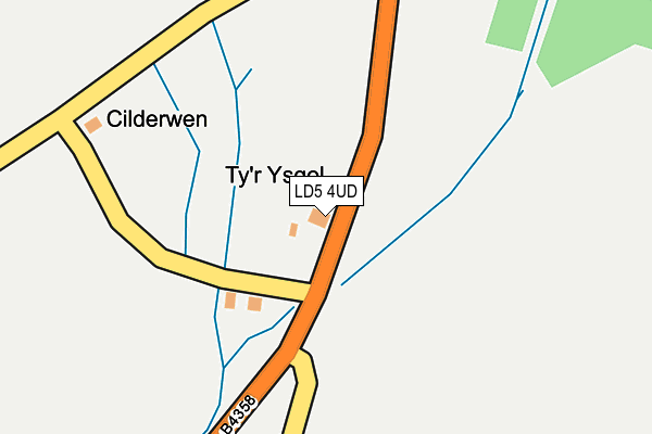 LD5 4UD map - OS OpenMap – Local (Ordnance Survey)