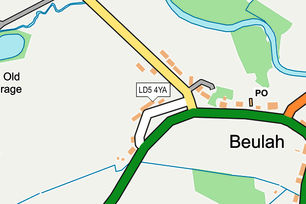 LD5 4YA map - OS OpenMap – Local (Ordnance Survey)