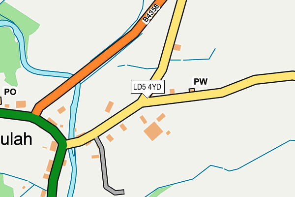 LD5 4YD map - OS OpenMap – Local (Ordnance Survey)