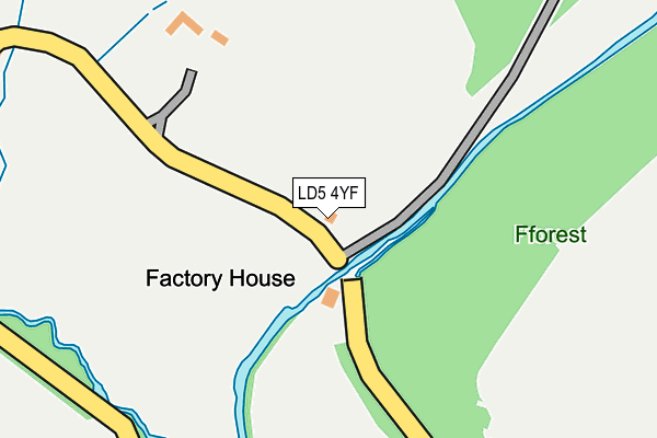 LD5 4YF map - OS OpenMap – Local (Ordnance Survey)