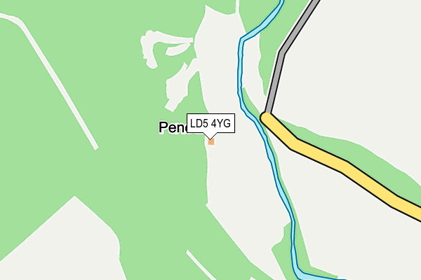 LD5 4YG map - OS OpenMap – Local (Ordnance Survey)