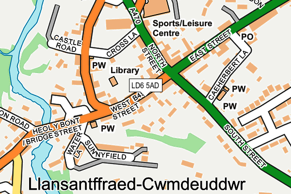 LD6 5AD map - OS OpenMap – Local (Ordnance Survey)