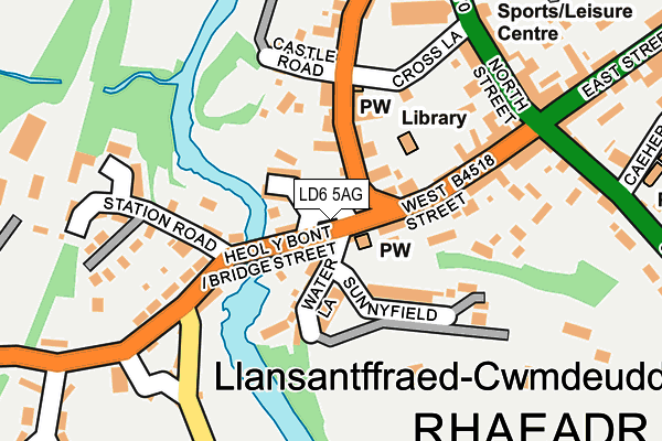 LD6 5AG map - OS OpenMap – Local (Ordnance Survey)