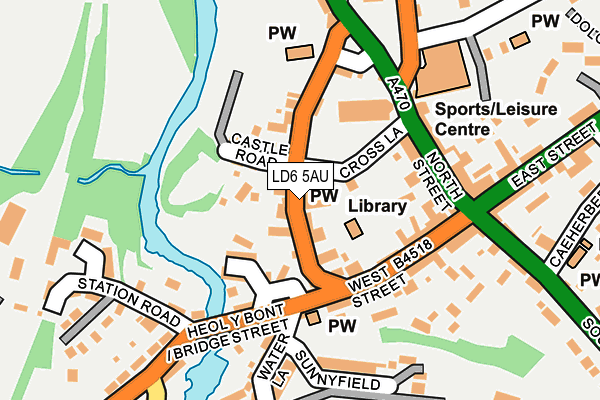 LD6 5AU map - OS OpenMap – Local (Ordnance Survey)