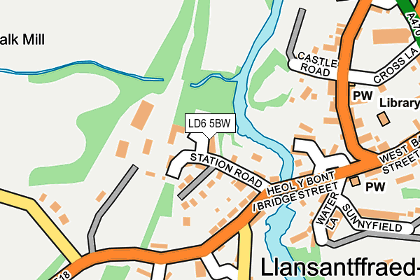 LD6 5BW map - OS OpenMap – Local (Ordnance Survey)