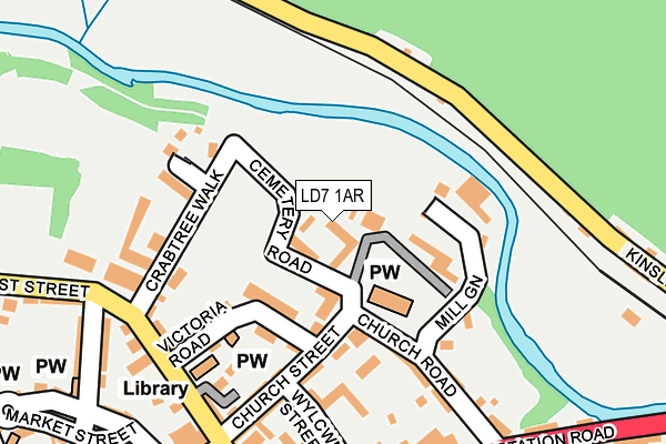 LD7 1AR map - OS OpenMap – Local (Ordnance Survey)