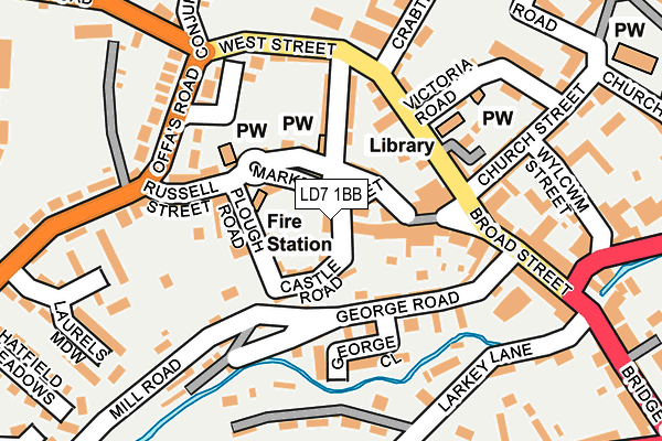 LD7 1BB map - OS OpenMap – Local (Ordnance Survey)