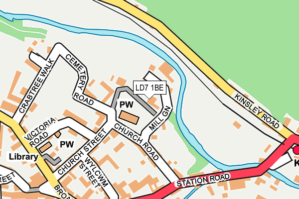 LD7 1BE map - OS OpenMap – Local (Ordnance Survey)