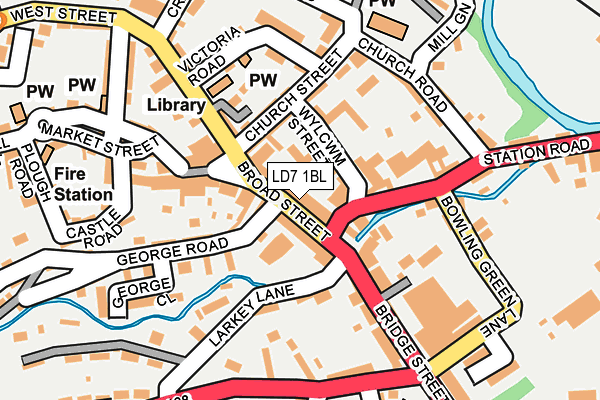 LD7 1BL map - OS OpenMap – Local (Ordnance Survey)