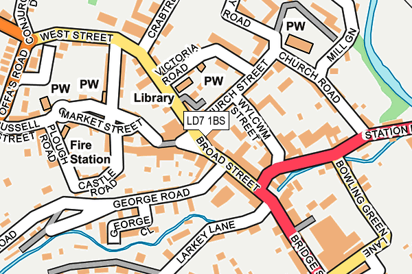 LD7 1BS map - OS OpenMap – Local (Ordnance Survey)