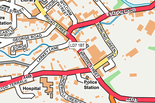 LD7 1BT map - OS OpenMap – Local (Ordnance Survey)