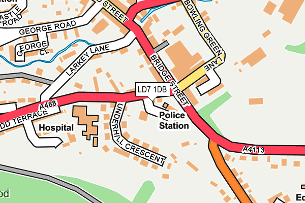 LD7 1DB map - OS OpenMap – Local (Ordnance Survey)