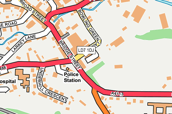 LD7 1DJ map - OS OpenMap – Local (Ordnance Survey)