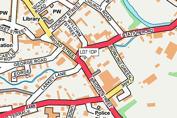 LD7 1DP map - OS OpenMap – Local (Ordnance Survey)