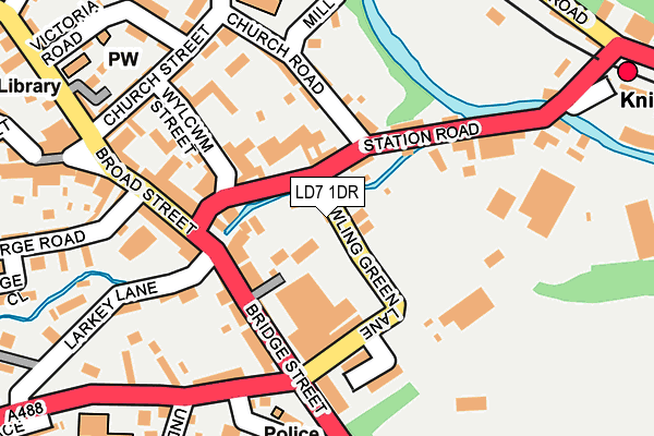 LD7 1DR map - OS OpenMap – Local (Ordnance Survey)