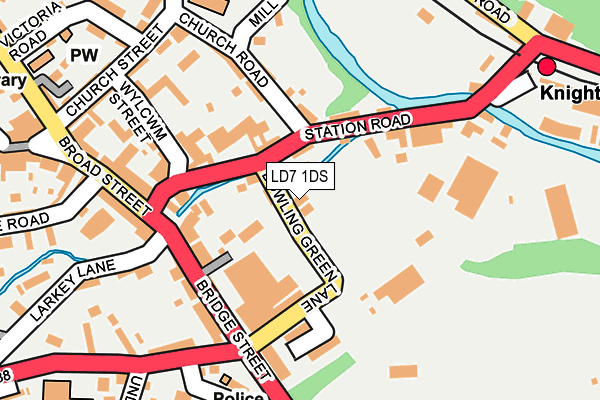 LD7 1DS map - OS OpenMap – Local (Ordnance Survey)