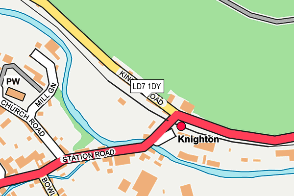 LD7 1DY map - OS OpenMap – Local (Ordnance Survey)