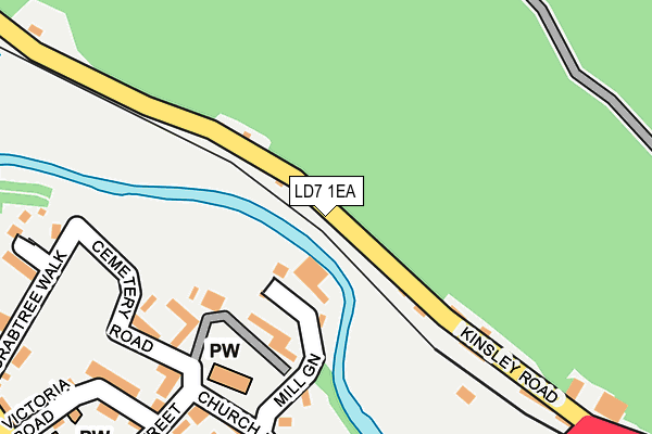 LD7 1EA map - OS OpenMap – Local (Ordnance Survey)