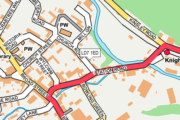 LD7 1ED map - OS OpenMap – Local (Ordnance Survey)