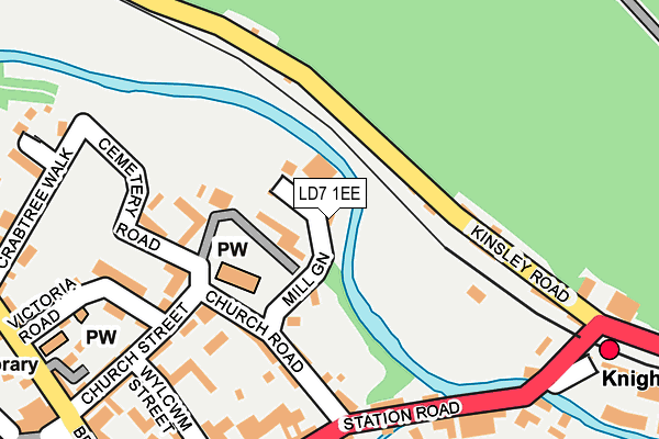 LD7 1EE map - OS OpenMap – Local (Ordnance Survey)
