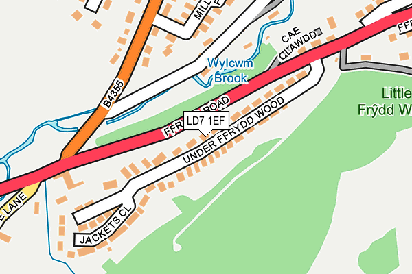 LD7 1EF map - OS OpenMap – Local (Ordnance Survey)