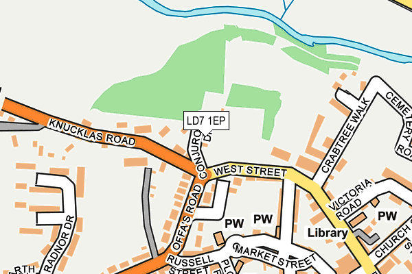 LD7 1EP map - OS OpenMap – Local (Ordnance Survey)