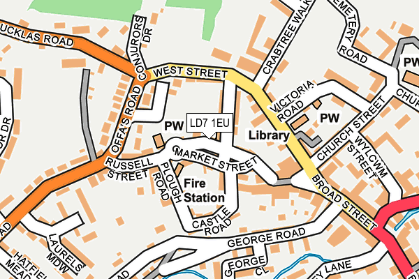LD7 1EU map - OS OpenMap – Local (Ordnance Survey)