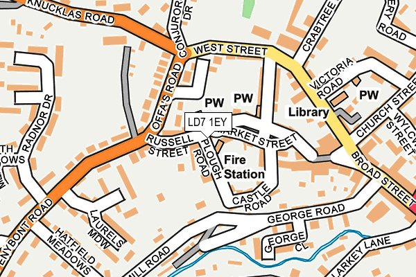 LD7 1EY map - OS OpenMap – Local (Ordnance Survey)