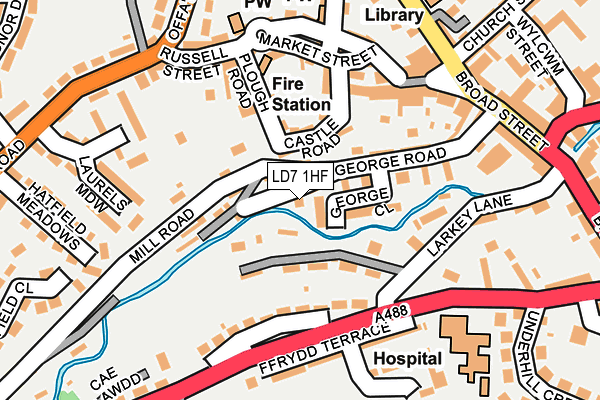 LD7 1HF map - OS OpenMap – Local (Ordnance Survey)
