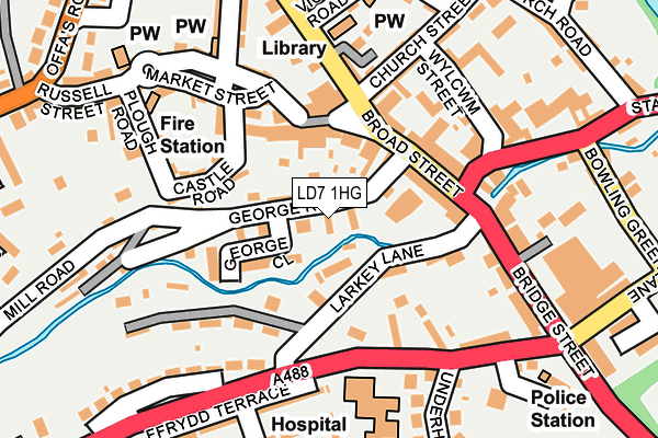 LD7 1HG map - OS OpenMap – Local (Ordnance Survey)