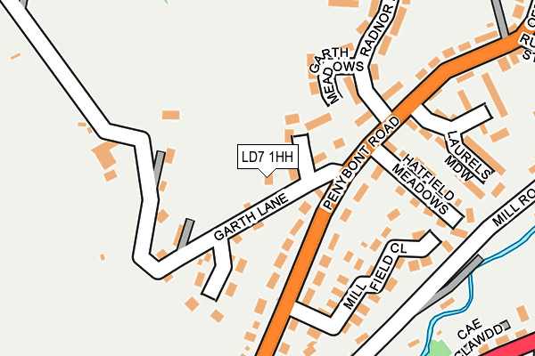 LD7 1HH map - OS OpenMap – Local (Ordnance Survey)