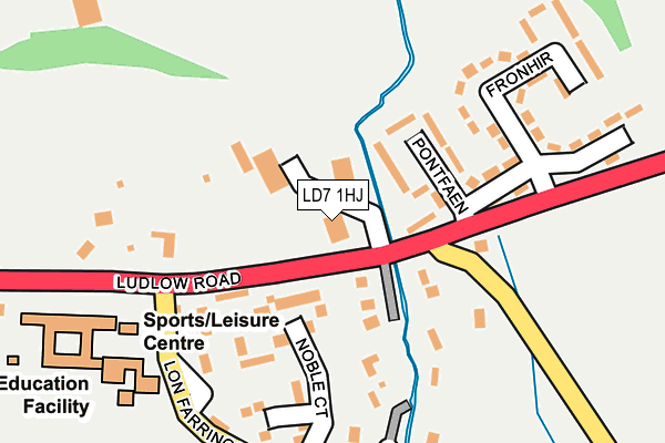 LD7 1HJ map - OS OpenMap – Local (Ordnance Survey)