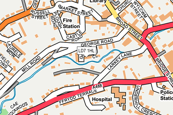 LD7 1HL map - OS OpenMap – Local (Ordnance Survey)