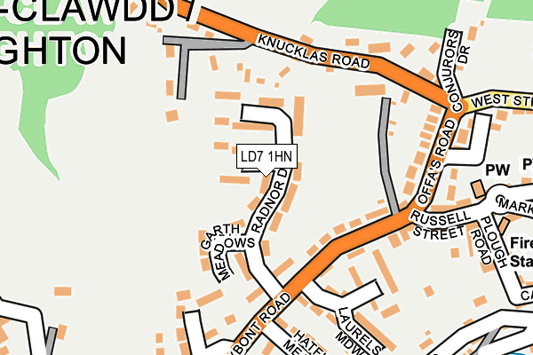 LD7 1HN map - OS OpenMap – Local (Ordnance Survey)