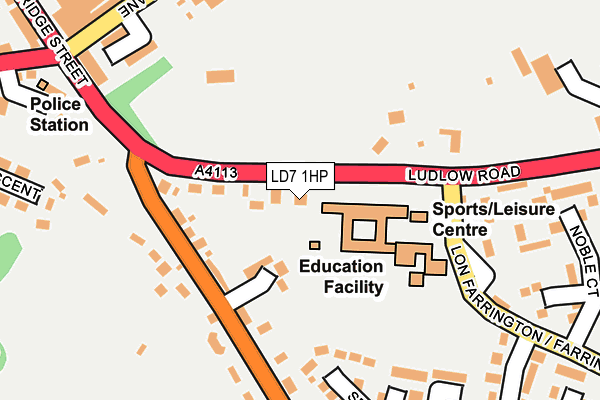 LD7 1HP map - OS OpenMap – Local (Ordnance Survey)