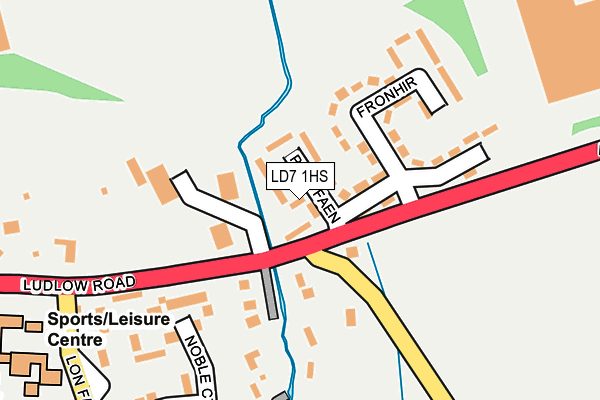 LD7 1HS map - OS OpenMap – Local (Ordnance Survey)