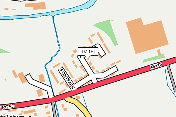 LD7 1HT map - OS OpenMap – Local (Ordnance Survey)
