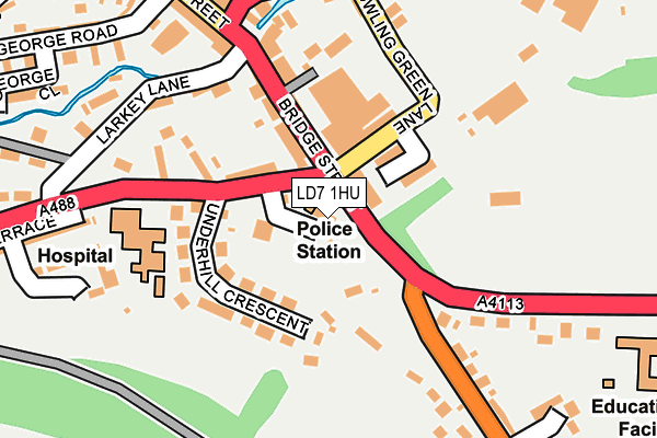 LD7 1HU map - OS OpenMap – Local (Ordnance Survey)