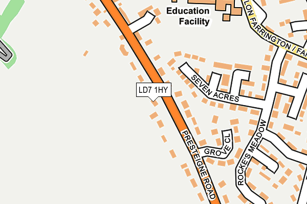 LD7 1HY map - OS OpenMap – Local (Ordnance Survey)